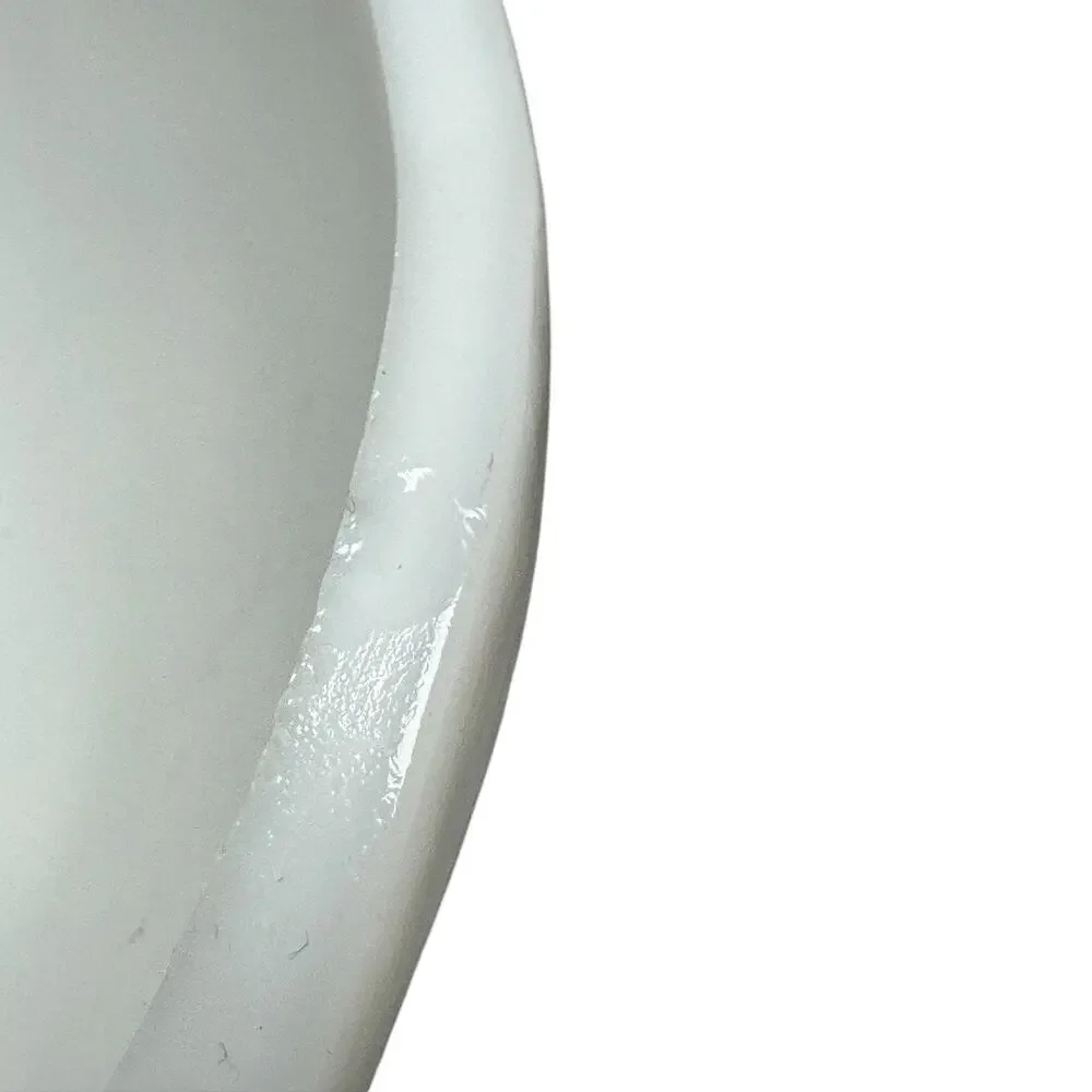 Vintage McKee Glass Company Milk White Glass Toltec Design Footed Glass Bowl